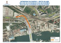НОЋНО ЗАТВАРАЊЕ РАМПЕ 6 МОСТА НА АДИ ОД ПЕТКА  22. 02. 2013. ДО УТОРКА 25.02.2013.