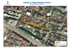 ЗА САОБРАЋАЈ ЗАТВОРЕН ДЕО УЛИЦЕ МИЛАНА РАКИЋА ОД ДИМИТРИЈА ДАВИДОВИЋА ДО ШАБАЧКЕ