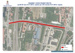 ЗА САОБРАЋАЈ ЗАТВOРЕНА ПОЛОВИНА „ПЛАВОГ МОСТА“ У СМЕРУ КА НАСЕЉУ МЕДАКОВИЋ