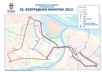 Траса Београдског маратона 2012