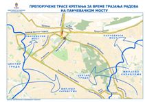 Препоруке за кретање за време трајања радова на Панчевачком мосту
