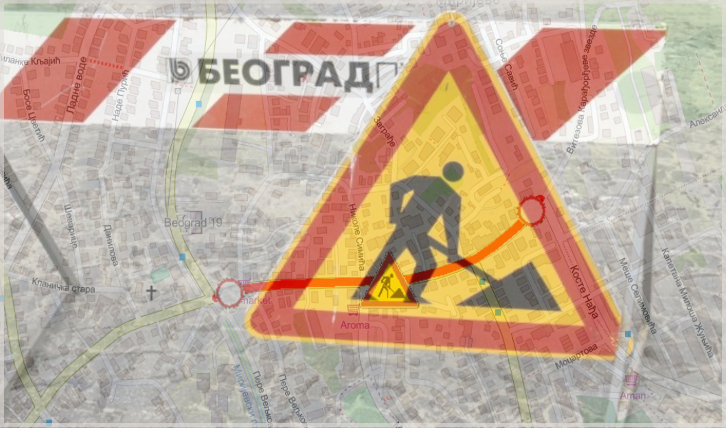 
                                                     Затворена за саобраћај улица Витезове Карађорђеве звезде
                                                     