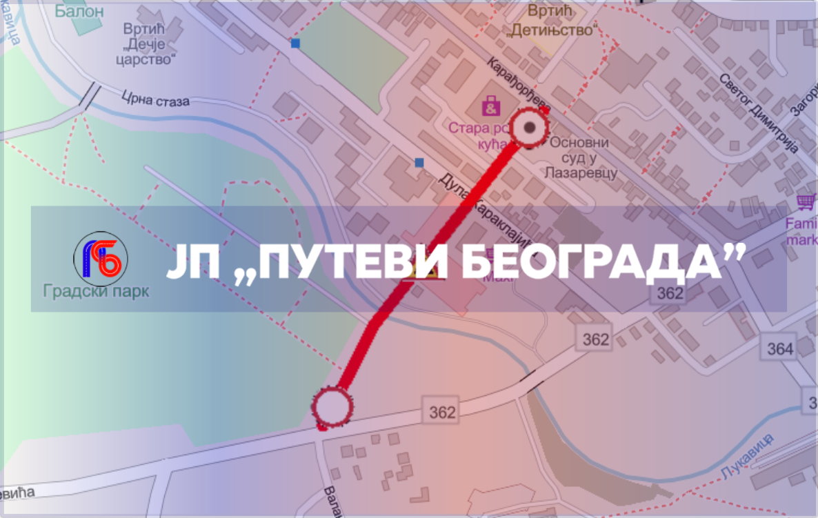 
                                                     Затворена за саобраћај улица Војислава Воке Савић у Лазаревцу
                                                     