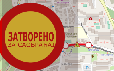 
                                                     Затворена за саобраћај ул. Светог Николе
                                                     