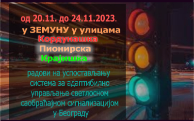 
                                                     Радови на изградњи Система за адаптибилно управљање светлосном саобраћајном сигнализацијом
                                                     